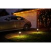 Auraglow Wireless Battery Powered Outdoor PIR Motion Sensor Activated Modern LED Weatherproof Garden Path Spike Lights – Twin Pack