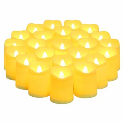 ORIA LED Tea Light, Battery Operated Candles, [24 Pack] [3.8 x 4.7cm] Flameless Candles, Realistic and Bright Electric Fake Candle in Warm White