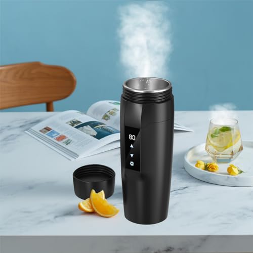 Portable Electric Kettle, 300w Mini Water Heating Cup, 350 Ml Car Heating Cup, Tea Kettle304 Stainless Steel Inner Liner With Automatic Shut Off