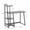 HDDFG Computer Desk With 4 Tier Storage Shelves Bookshelf PC Gaming Study Laptop Corner Table for Home Working Workstation Writing