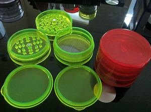 S AND S 5 Part Plastic Grinder Crusher For Herbs 2 For The Price Of 1