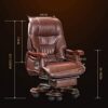 YT.JYUERI Relax Comfortably Safe Executive Chairs Executive Chairs Office Chair Ergonomic Desk Chair Cowhide Computer Chair with Arms Lumbar Supp