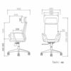 WALNUT Office Chair with Headrest Pillow Adjustable Ergonomic Lift Transfer Home Computer Chair Simple Modern Backrest Stool