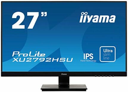 iiyama XU2792HSU-B1 27 Inch IPS LCD with Slim Bezel, 4ms, Full HD 1920x1080, 1x HDMI,1 x DisplayPort,1 x VGA, 2 x USB, 2 x 2W Speakers
