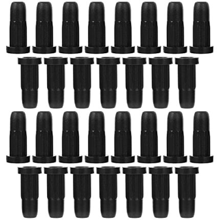 NUOBESTY 30pcs Caster Socket Sleeve Furniture Socket Office Chair Caster Wheels Furniture Inserts for Stem Caster Grip Ring Caster Chair Legs (Bl