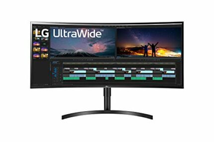 LG 38” QHD+ IPS Curved UltraWide Monitor (3840x1600) with HDR10, Dynamic Active Sync, Black Stabilizer, Flicker Safe, Reader Mode, Onscreen Contr