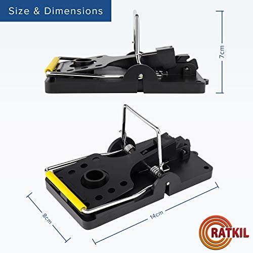 Ratkil Rat Traps - 2 x Large Heavy Duty Rat Traps That Kill Instantly - Reusable Rat, Mouse Rodent solution
