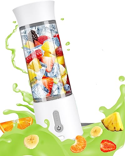 Portable Blender, Smoothie Blender, USB Rechargeable 4000mAh Mini Shakes Blender, 500ml BPA Free Traveling Fruit Veggie Baby Food Juicer Cup, Ele