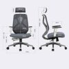SLNFXC Comfortable Office Chair Back Ergonomic Chair Swivel Office Chair with Head Support Adjustable Arms (Color : Wit)