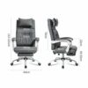 ZCMEB Reclining Office Desk Chair Adjustable High Back Ergonomic Computer Mesh Recliner Home Office Chairs with Footrest and Lumbar Support