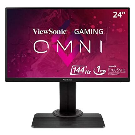 ViewSonic XG2405-2 24-inch Full HD IPS Gaming Monitor with AMD FreeSync Premium, 2x HDMI, 144Hz, 1ms, DisplayPort, 2x HDMI for Esports