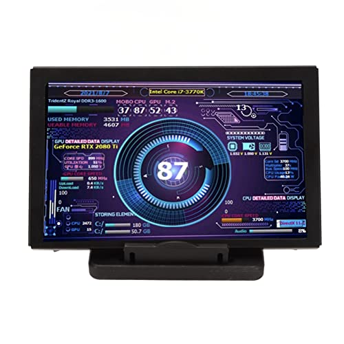 Bewinner Computer Temp Monitor, 5Inch LCD USB Mini Screen, PC Sensor Panel Display, AIDA64 PC CPU RAM HDD Data Monitor for RPi for Linux for Wind