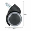Finer Durable Rubber 360 Degree Swivel Wheels Rolling Casters Home Office Computer Chair