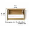 Wall Mounted Desk,Folding Drop-leaf Table with Bookshelf,Foldable Bookshelves,Space-Saving Fold Down Computer Laptop Writing Workbench,for Home O