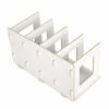 Desktop Bookshelf Wood Sturdy Durable Book Rack with Multi-Slots for Home Office School in 11.81 x 6.69 x 6.69inch(warm white)