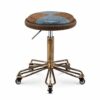 LZQDM Stool，Rolling Stool Adjustable Stool Swivel Office Desk Stool Chair with Wheels for Home,Office,Massage