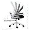 BZLSFHZ Ergonomic Office Desk Chair Mesh Swivel Computer Task Chair Mid Back with Flip Up Arms