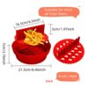 Zayookey 2 Pack Silicone Air Fryer Liners Divider, 6.5inch Reusable Air Fryer Basket Divider Pads, Heat Resistant ir Fryer Pot Separator for Air