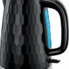Russell Hobbs 26051 Cordless Electric Kettle - Contemporary Honeycomb Design with Fast Boil and Boil Dry Protection, 1.7 Litre, 3000 W, Black