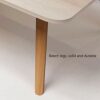 WALNUT Basic Small Home Office Desk Laptop Table with Solid Wood Leg for Small Space (Size : XS)