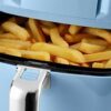 Swan SD10510BLN Retro 6L Manual Air Fryer with Rapid Air Circulation, Adjustable Temperature, 60 Minute Timer, 1800W Retro Blue