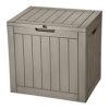 YITAHOME 127L Garden Storage Box, Waterproof Large Outdoor Storage Box, Round All-weather Deck Boxes for Patio Furniture, Pool Accessories, Easy
