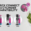 SodaStream Terra Sparkling Water Maker, Sparkling Water Machine & 1L Fizzy Water Bottle, Retro Drinks Maker w.BPA-Free Water Bottle & 2x Quick Co