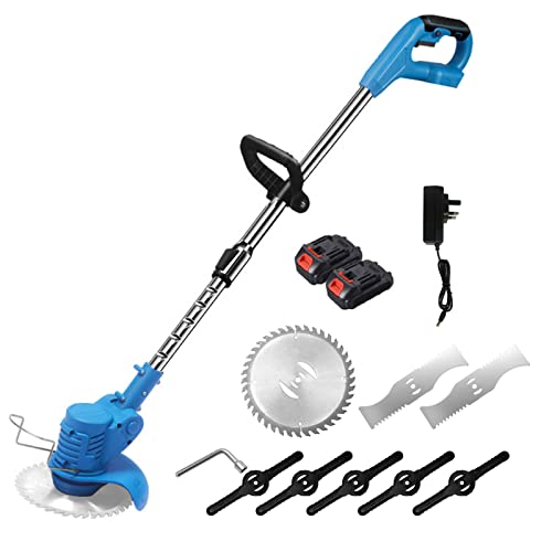 mingqian 21V Telespic Handheld rdless Grass Trimmer Electric Lawn Mower 2 Pack 1500mAh Reable Battery Fast r Multi Function Power Lithium Trimmer