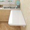 Wall Desk Fold Down, Wall Mounted Computer Desk, Stable Sturdy for Home, Office, Bathroom Folding Office Desk, White 21 Sizes (Color : White, Siz