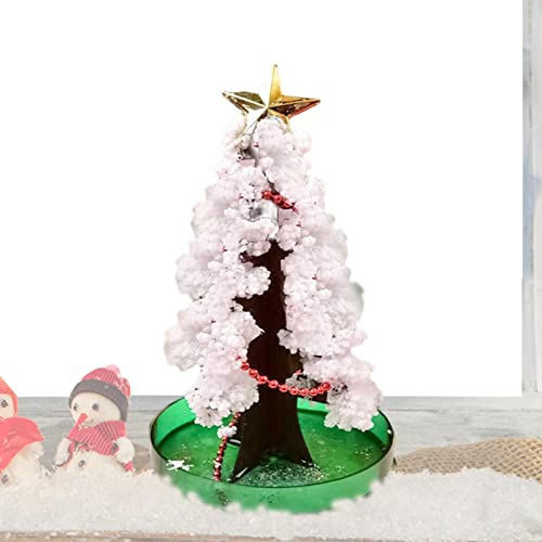 KARBAG Growing Christmas Tree, Water Planting Paper Tree Flowering Toy, DIY Crystal Growing Ornaments Decoration Toy Novelty Boys Girls Science K