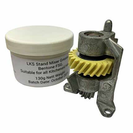 Worm Pinion Gear Assembly and Bracket 240309-2 and 130G of LKS Food Safe Grease. Compatible with 4.5QT and 5QT Mixers.