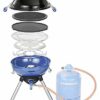 Campingaz Party Grill 400, All-in-One Portable Camping BBQ, with Grid, Griddle and Plancha, Lid Doubles as a Wok, 2000 W, Blue