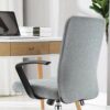 WALNUT Computer Chair - Modern Fabric Low Back Office Chair with Adjustable Height, for Reception Dinning Conference Room(Color : Gray, Size : 94