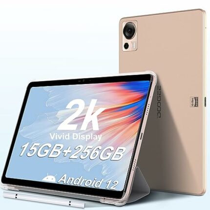 DOOGEE T20 Tablet 10.4 inch, 15GB (8+7GB) RAM+256GB ROM/1TB, 2000×1200 FHD+ 2K Display, Octa-Core, 8300mAh, Android 12 Tablet 4G LTE Dual SIM Tab