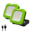 tekstap USB Rechargeable Work Light, Portable Magnetic Handy Bright COB Outdoor Floodlight, 10W Battery Powered Operated LED Worklight for Home/C