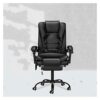 FGHOEV Adjustable Massage Office Chair Reclining High Back Chair Big Tall Leather Ergonomic Swivel Chair with Footrest