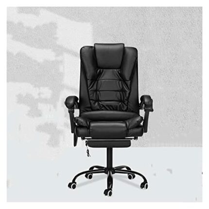 SLNFXC Adjustable Massage Office Chair Reclining High Back Chair Big Tall Leather Ergonomic Swivel Chair with Footrest