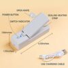 XUBX Mini Bag Sealer, 2 in 1 Handheld Heat Sealers & Cutter, USB Rechargeable Portable Plastic Bag Resealer with Magnetic Back Sealing Machine fo