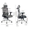ZXNRTU Relax Comfortably Safe Ergonomic Office Chair High Back Mesh Computer Chair with Lumbar Support Adjustable Armrest, Backrest and Headrest