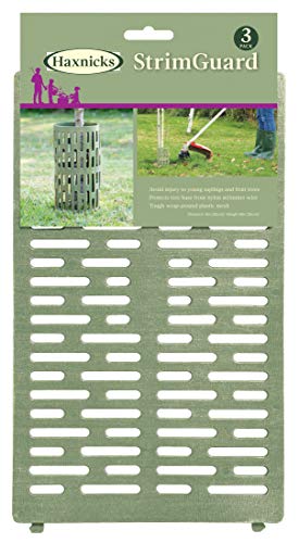 Haxnicks Strimguard | Tree Trunk Protectors | Cover For Young Trees, Plants, Saplings | Prevent Damage From Strimmers & Mowers | Green, 10 x 20 x