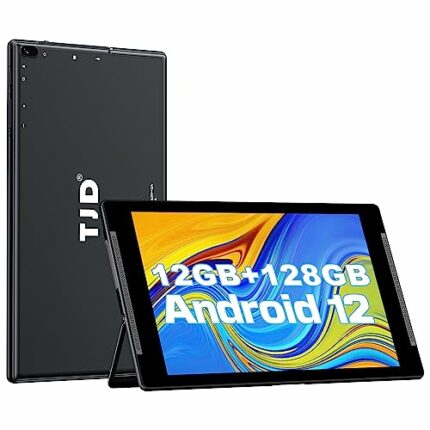 10.1 inch Tablet, Android 12 Tablets with Stand, 12GB RAM,128GB ROM (512GB Expandable Storage), HD IPS Screen, 2.0MP Front Camera, 8.0MP Rear Cam