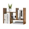 TY ARTS & CULTURE - Expandable Wood Desktop Storage Organizer Multipurpose Desk Bookshelf Display Shelf Rack Counter Top Bookcase for Office Home