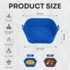 2pcs Silicone Air Fryer Liners, 7.8inch Reusable Air Fryer Silicone Liner Air Fryer Accessories Replacement of Disposable Parchment Paper Liner