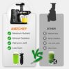 AMZCHEF Cold Press Juicer with 2 Speed Control - High Juice Yield Juicer Machines with Ultradense Filter - Masticating Slow Juicer for Whole Frui