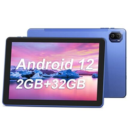 Haehne Tablet 10 inch Android 12, Tablets 10+ inch, 2GB RAM 32GB ROM/SD 128GB, 1.6GHz Quad-Core, 1280 * 800 HD IPS Screen, 2MP+5MP Dual Camer, 45