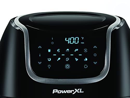 Power XL Vortex Pro Air Fryer 9.5 Litre - 3-Tier Rack - Makes Cooking with Less Oil and Fat Easier and Quicker - 6-in-1 Digital Air Fryer - Pre-P