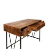 ZCMEB Computer Desk 47 Inch Home Office Writing Small Desk Simple Style Computer Desk Black Metal Frame