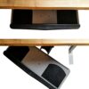 WANGFENG Ergonomics Desk Extender Tray, Punch-Free Clamp on Foldable Keyboard Drawer Tray Table Mount Armrest Shelf for Home Office School Typing