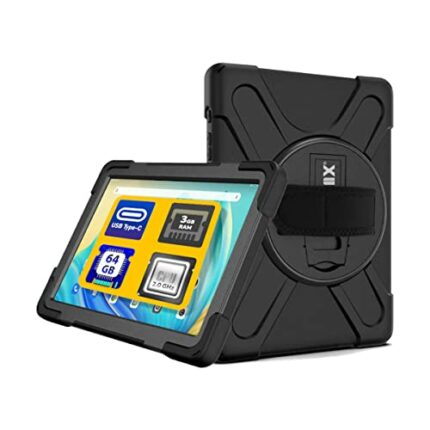 TECNIIX TPRO8 8" Quad-Core 3GB 64GB WiFi Rugged Shockproof Android Tablet PC Black
