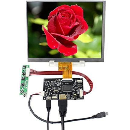 VSDISPLAY 8" 1024X768 IPS LCD 8 inch HJ080IA-01E with HD-MI Controller Board, fit to The Raspberry Pi